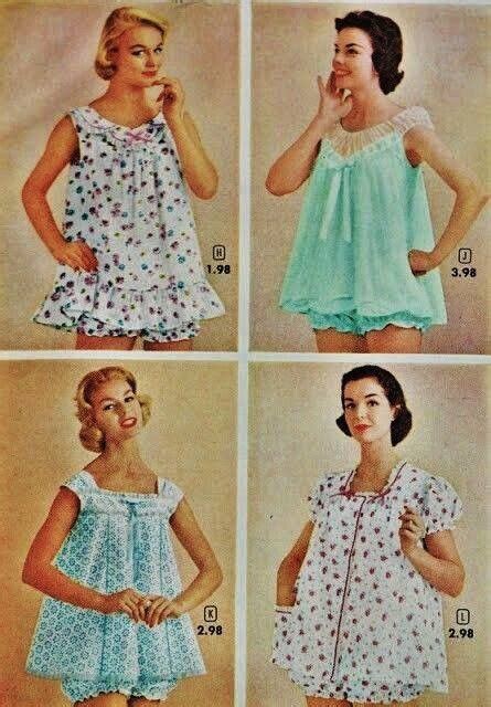 babydoll pajamas 1950s.